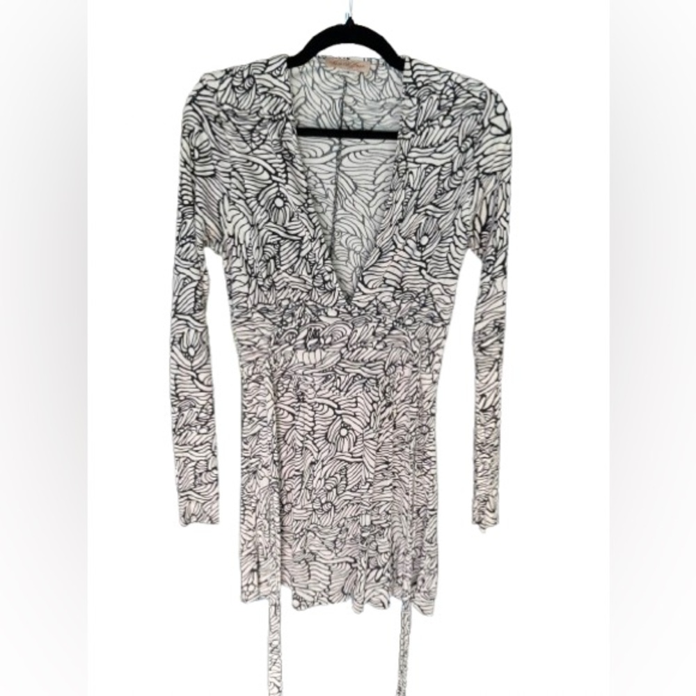 Mara Hoffman Black & White Abstract Mini Dress S Sustainable Icon